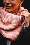 Made With Love Snood Knit Kit - Blush Pink