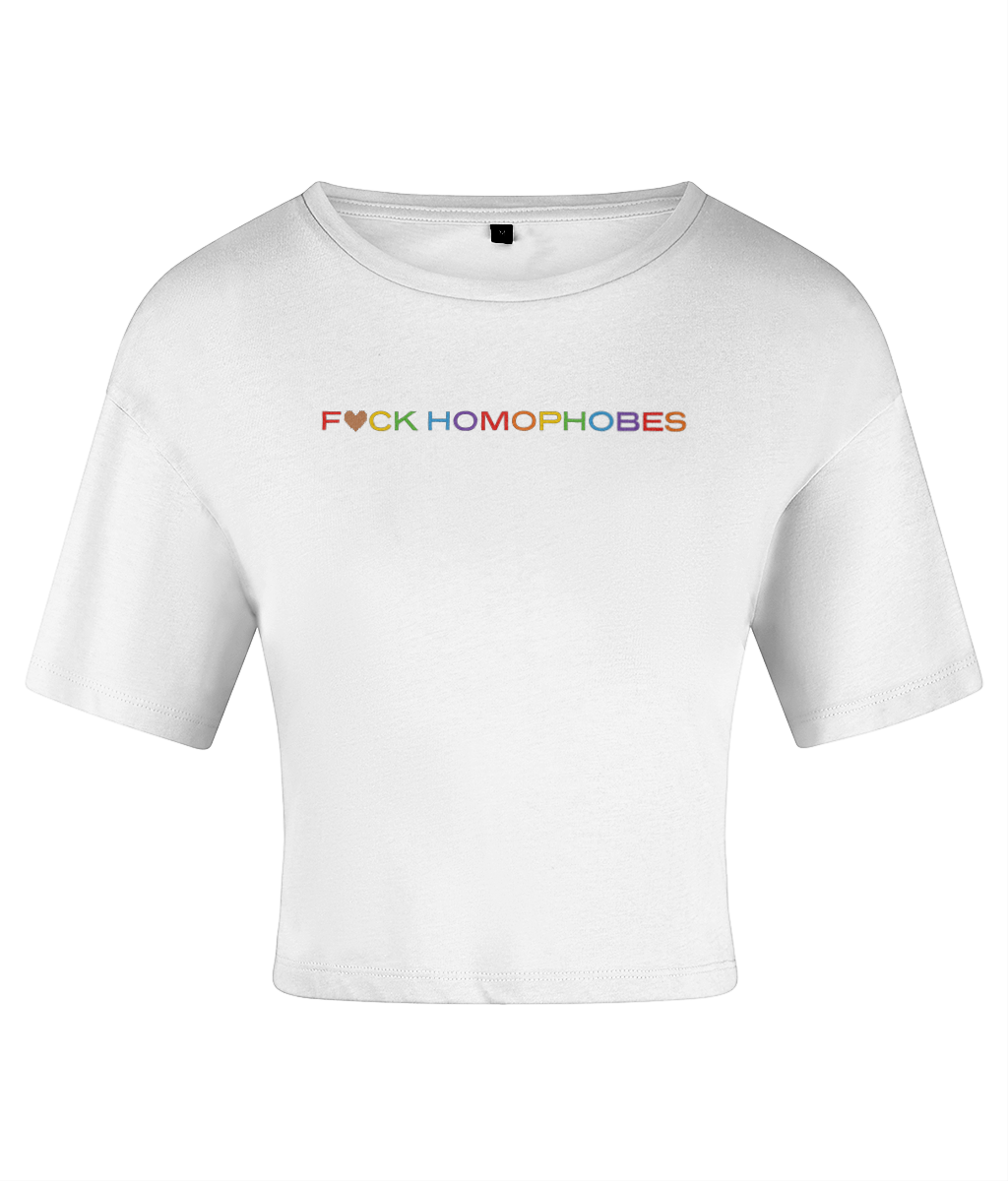 PRIDE F**k Homophobes Crop Top