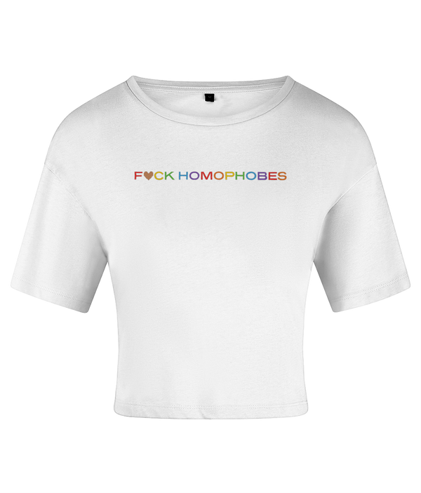 PRIDE F**k Homophobes Crop Top