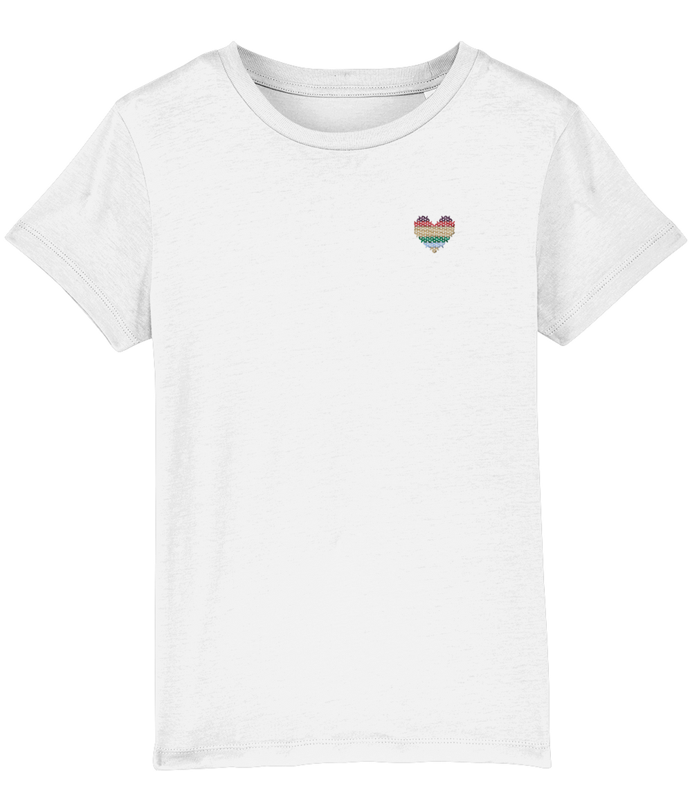 Made with Love Kids Rainbow Heart Tee