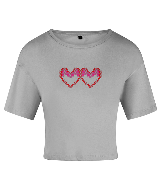 Double Heart Crop Top