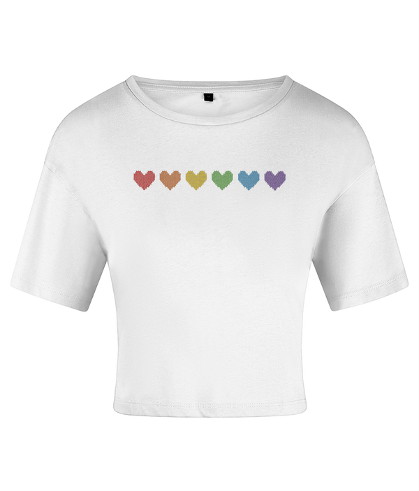 PRIDE Rainbow Heart Crop Top